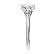 Load image into Gallery viewer, 14k REAL White Gold SOLID Wedding Engagement Ring - Size 6