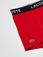 Load image into Gallery viewer, Lacoste mens Casual Classic 3 Pack Cotton Stretch Trunks, Navy Blue/Red/Methylene, Large US