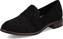 Load image into Gallery viewer, Clarks Women's Trish Rose Loafer, Black Suede, 7.5