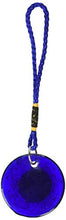 Load image into Gallery viewer, Luos Cultural Goods Single Sided Blue Glass Evil Eye Talisman- Good Luck Charm, Home, Office, Car Decoration, Blessing Ornament, Reflects Negative Energy, 1.5 inches