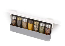 Load image into Gallery viewer, Joseph Joseph CupboardStore Spice Organizer 3M Tape Under-Shelf Pull Out Drawer Storage for Cabinet, One-size, Gray/White