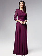 Load image into Gallery viewer, Miusol Women's Formal Floral Lace Wedding Bridesmaid Maxi Dress (Small, A-Magenta)