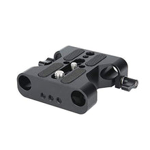 Load image into Gallery viewer, NICEYRIG Multipurpose Camera Base Plate with 15mm Rod Rail Clamp for DSLR Rig Support System