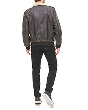 Load image into Gallery viewer, Levi's Men's Faux Leather Sherpa Aviator Bomber Jacket, Dark Brown, Large