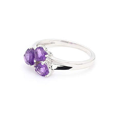 Load image into Gallery viewer, Jewerly Gifts 925 Sterling Silver Love Heart Ring for Women Girls Purple African Amethyst Birthstone Gemstone