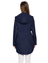 Load image into Gallery viewer, Avoogue Womens Windbreaker Jacket with Hood Waterproof Water Resistant Lightweight Anorak Navy Blue XXL