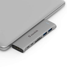 Load image into Gallery viewer, WAVLINK USB C Hub, 7-in-2 Type C Adapter Mini Docking Station with Thunderbolt 3 USB C Port, 4K HDMI, 2 USB 3.0, SD/TF Card Reader, 100W PD for MacBook Pro 2016-2020 MacBook Air 2018-2020