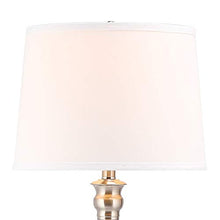 Load image into Gallery viewer, CO-Z Modern Floor lamp with White Shade and Steel Brushed Base, Standing Floor lamp for Living Room and Bedroom Bedside Corner, 58 Inches Contemporary Standing Lamp, ETL certificated.