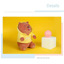 Load image into Gallery viewer, MINISO We Bare Bears Cute Stuffed Animals, Soft Grizzly Plush Toys for Girls Boys Toddlers Kids, (Kawaii Plushies with Yellow Hoodie, 9.6")