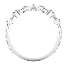 Load image into Gallery viewer, Dazzlingrock Collection 0.20 Carat (ctw) Marquise & Round White Diamond Ladies Wedding Band Chevron Ring 1/5 CT, 14K White Gold, Size 7