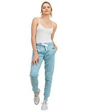 Load image into Gallery viewer, esstive Women's Ultra Soft Fleece Comfortable Basic Lightweight Casual Active Workout Solid Jogger Sweatpants, Marled Smoky Blue, X-Large