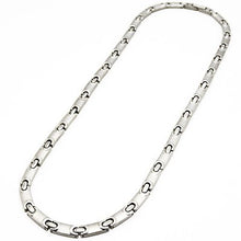 Load image into Gallery viewer, Accents Kingdom Men's Titanium Magnetic Power Flat Link Golf Necklace 24"