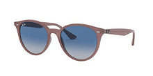 Load image into Gallery viewer, Ray-Ban RB4305 Round Sunglasses, Opal Antique Pink/Grey GRADIENT DARK Blue, 53 mm