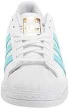 Load image into Gallery viewer, adidas Originals Men's Superstar Sneaker, Pulse Aqua/White/Gold Metallic, 12