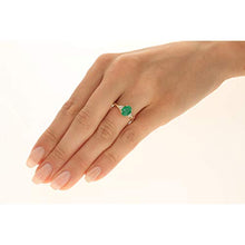 Load image into Gallery viewer, Gin & Grace 14K Yellow Gold Natural Diamond (I1,I2) & Emerald Statement Ring for Women