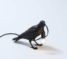 Load image into Gallery viewer, CHABEI Modern Table Light, Bird Desk Lamp, Resin Standing Bird Lighting for Living Room, Bedroom, Office, College Dorm (Black)