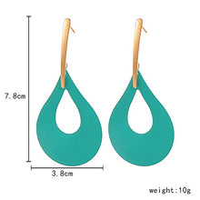 Load image into Gallery viewer, Edil Fantas 14K Gold Plated Giant Drops of Water Fashion Trend Earrings for Women Light Weight Birthday Valentine's Day Mothers Day Christmas Gift