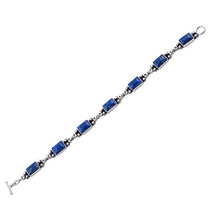 Load image into Gallery viewer, NOVICA Lapis lazuli 925 Sterling Silver Link Bracelets, 7.5" 'Seven Seas'