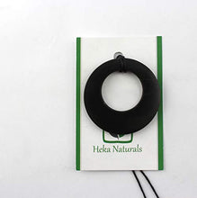 Load image into Gallery viewer, Heka Naturals Shungite Pendant Necklace, Double Circle EMF Protection Pendant | Shungite Jewelry is Trendy and Used for Chakra and Energy Balancing | Double Circle