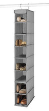 Load image into Gallery viewer, Whitmor Hanging Shoe Shelves - 8 Section - Closet Organizer - Grey