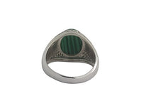 Load image into Gallery viewer, JANIZZ 925 Solid Sterling Silver Ring with Malachite & White CZ in Different Sizes in A Beautiful LED Box(TH2) (6)