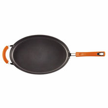 Load image into Gallery viewer, Rachael Ray Hard Anodized Nonstick 5-Quart Oval Saute Pan with Glass Lid, Orange