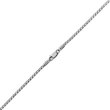 Load image into Gallery viewer, LoveBling 10K White Gold 1.5mm Open Hollow Venetian Box Chain Necklace (24")