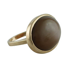 Load image into Gallery viewer, Carillon Certified Chocolate Moonstone Natural Gemstone OVAL Shape Anniversary Ring 925 Sterling Silver Jewelry For Women for Men