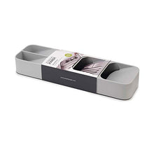 Load image into Gallery viewer, Joseph Joseph DrawerStore Compact Cutlery Organizer Kitchen Drawer Tray, Small, Gray