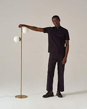 Load image into Gallery viewer, Brightech Sphere - Mid Century Modern 2 Globe Floor Lamp for Living Room Bright Lighting - Contemporary LED Standing Light for Bedrooms & Offices - Gold/Antique Brass Indoor Pole Light