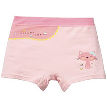 Load image into Gallery viewer, Core Pretty Little Girls Boy Shorts Underwear Toddler Soft Cotton Panties Kids Comfortable Boxer Briefs Cat Print Kitty Pattern Underpants Size 8-12Y (Flower Cat, 8-12Y)
