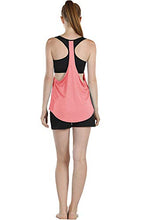 Load image into Gallery viewer, icyzone Workout Tank Tops Built in Bra - Women's Athletic Running Yoga Tops, Gym Shirts (L, Hot Pink)