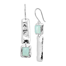 Load image into Gallery viewer, Silpada 'I'll Never Pas-Tell' Natural Chalcedony Hinged Drop Earrings in Sterling Silver