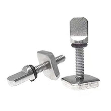 Load image into Gallery viewer, BlingKingdom 2pcs Stainless Steel Surfboard Fin Screw No Tool Fin Screw Thumb Fin Screw and Plate Surfing Accessories for Men Women Surfboard Surf Longboard Paddleboard and SUP