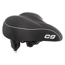 Load image into Gallery viewer, Sunlite Cloud-9 Bicycle Suspension Cruiser Saddle, Cruiser Gel, Tri-color Black