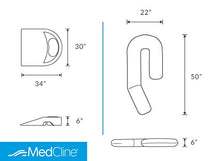 Load image into Gallery viewer, MedCline Shoulder Relief Wedge and Body Pillow System, One Size, Right or Left Side Sleeping Comfort, Medical Grade, Removable Cover