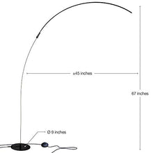 Load image into Gallery viewer, Brightech Sparq - Hanging, LED Arc Floor Lamp - Over The Couch, Contemporary Standing Lamp - Modern, Dimmable Light Arching from Behind The Sofa - Living Room & Office Pole Lamp