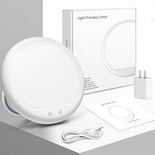 Load image into Gallery viewer, Light Therapy Lamp, 10000 Lux UV-Free Therapy Light, Touch Control Sun Lamp with 3 Adjustable Brightness Levels and Timer Setting, Sunlight Lamp with 90°Rotatable Standing Bracket for Home Office Use