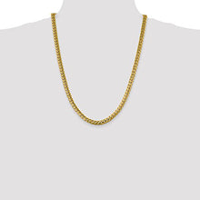 Load image into Gallery viewer, 14k Yellow Gold 6.25mm Solid Miami Cuban Chain Anklet Ankle Beach Bracelet X Inch Necklace Pendant Charm Curb Domed Fine Jewelry For Women Gifts For Her
