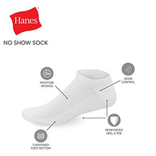 Load image into Gallery viewer, Hanes Mens X-Temp Cushioned No Show Socks 12-Pair Pack, Available in Big & Tall
