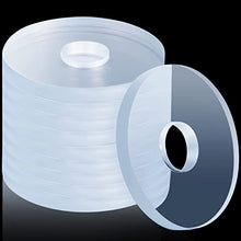 Load image into Gallery viewer, 3/4 Inch Clear Vinyl Replacement Washer Flat Washer Gasket 1/16 Inch (2 mm) Thickness Washer Spacer for Glass Shower Door Handles/Towel Bars, 3/4 Inch Standoff Cap Assemblies (10)