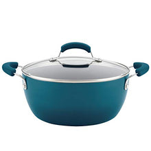 Load image into Gallery viewer, Rachael Ray Brights Nonstick Dish/Casserole Pan with Lid, 5.5 Quart, Marine Blue Gradient