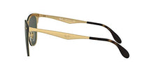 Load image into Gallery viewer, Ray-Ban Unisex-Adult RB3576N Blaze Clubmaster Metal Sunglasses, Gold Striped/Green, 47 mm