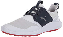 Load image into Gallery viewer, Puma Golf Men's Ignite Nxt Lace Golf Shoe, Puma White-Puma Silver-Peacoat, 10.5 M US
