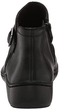 Load image into Gallery viewer, Clarks Women's Cora Rouched Ankle Boot, Black Leather, 9