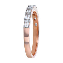 Load image into Gallery viewer, Olivia Paris 14K Gold 1/3 Carat (ctw) Baguette Diamond (SI2, H-I) Semi-Eternity Band (Rose, White, or Yellow)