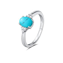 Load image into Gallery viewer, FANCIME December Birthstone Rings for Women Created Gernet Rings Sterling Silver 4-prong Halo Cubic Zirconia Engagement Wedding Ring Fine Jewelry for Women Girls Size 8