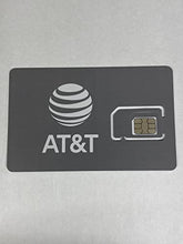 Load image into Gallery viewer, AT&T 4G 5G SIM Card Triplecut (for Any Size sim Slot) Activation KIT for USE ON Any AT&T 5G/4G Device! Included is a Simbros Sim Key to Open Any sim Door on Any 5g Phone (Single Unit)