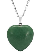 Load image into Gallery viewer, You are My Only Love Natural Aventurine Gemstone Large Heart Pendant Necklace Healing Crystals Reiki Chakra Gem Stone 18 Inch GGP8-3