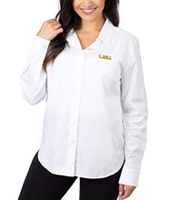 Load image into Gallery viewer, NCAA LSU Tigers Womens Oxford Shirt - White, WHITE, Medium